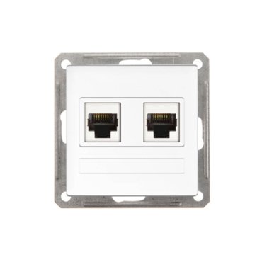 Розетка телефонная RJ-11интернет RJ-45 Systeme Electric WESSEN 59 RSI-251TK5E-1-86 996₽