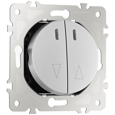 Выключатель для жалюзи с подсветкой Arte Milano 20239-2silver 295₽
