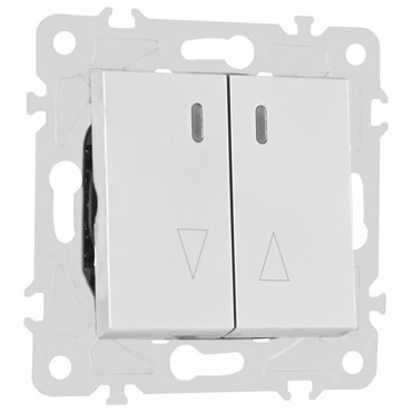 Выключатель для жалюзи с подсветкой Arte Milano 20339-2silver 270₽