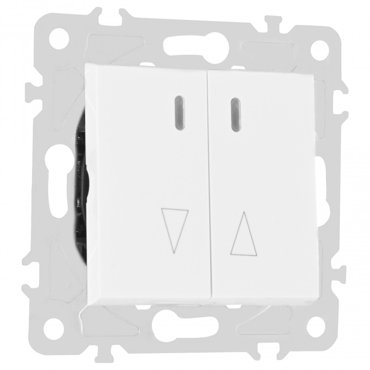 Выключатель для жалюзи с подсветкой Arte Milano 20339-2white 246₽
