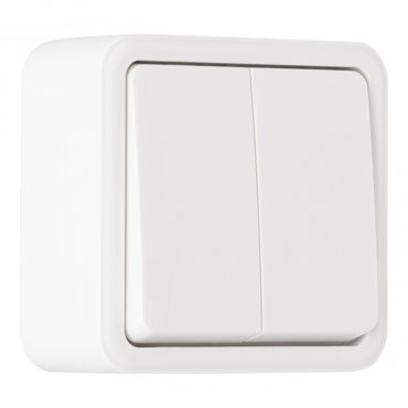 Выключатель двухклавишный Arte Milano 31030-2white 284₽