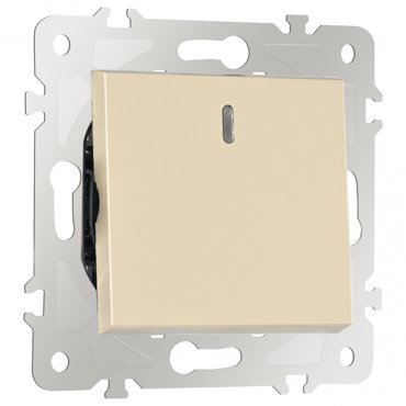 Выключатель одноклавишный с подсветкой Arte Milano 20331-1shampan 246₽