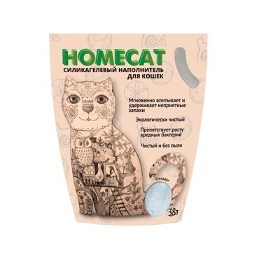 Homecat наполнитель силикагелевый наполнитель без запаха для кошачьих туалетов 38 л 163 кг 644₽