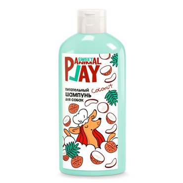 Animal Play шампунь питательный для собак и кошек ВЗРЫВНОЙ КОКОС 300 мл 168₽