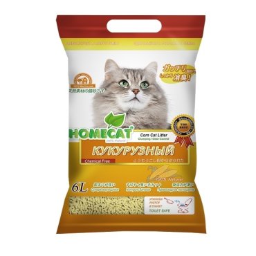 Homecat наполнитель кукурузный комкующийся наполнитель Эколайн 6 л 281 кг 941₽