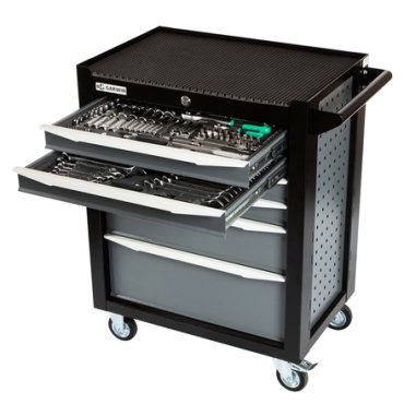 GARWIN PRO EQ-000012 Тележка инструментальная Standart 6 полок с комплектом инструмента в разборном кейсе 169 пр 55840₽