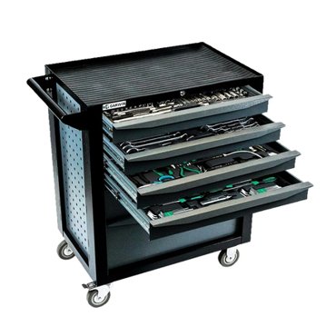 GARWIN PRO EQ-000028 Тележка инструментальная Standart 6 полок с комплектом инструмента в разборном кейсе 224 пр 83430₽