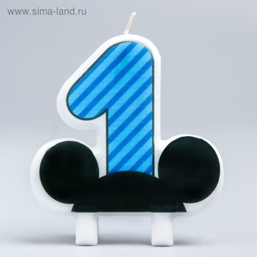 Свеча в торт Цифра 1 Микки Маус 88х80 98₽