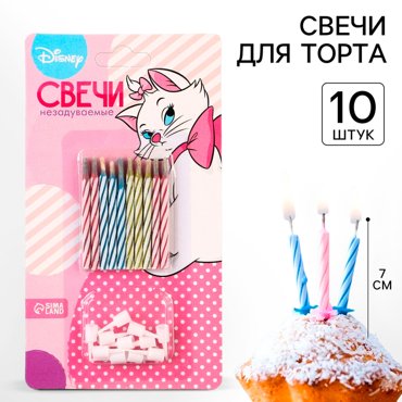 Свечи незадуваемые в торт Коты аристократы 10 шт 54₽
