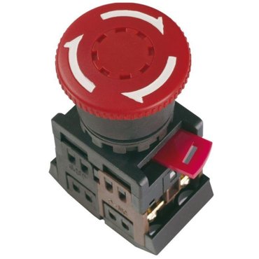 Кнопка IEK BBG10-AE-K04 d22 мм 240 В с фиксацией цвет красный 332₽