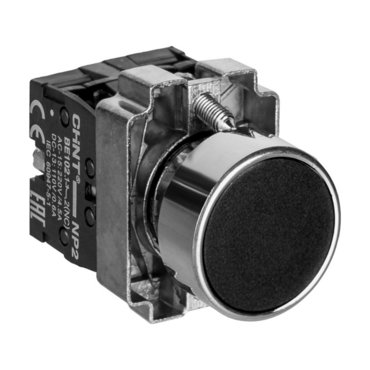 Кнопка управления CHINT 574841 NP2-BA25 без подсветки IP40 цвет чёрный 523₽