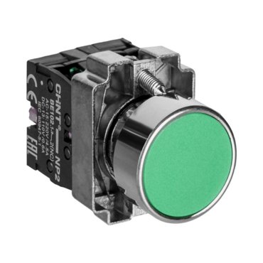 Кнопка управления CHINT 574842 NP2-BA31 без подсветки IP40 цвет зелёный 394₽