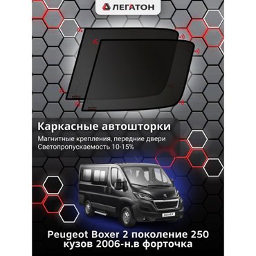 Каркасные автошторки Peugeot Boxer 2006-2014 форточки магнит Leg5342 1023₽