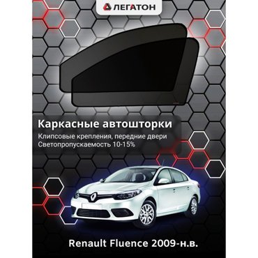 Каркасные автошторки Renault Fluence 2009-нв передние клипсы Leg2504 1636₽