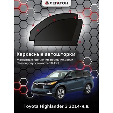 Каркасные автошторки Toyota Highlander 2014-нв передние магнит Leg3562 2045₽