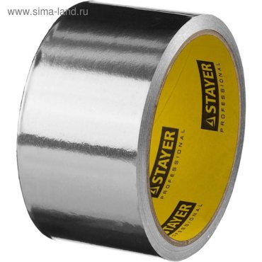 Лента алюминиевая STAYER Professional 12268-50-10 до 120С 50мкм 50мм х 10м 151₽