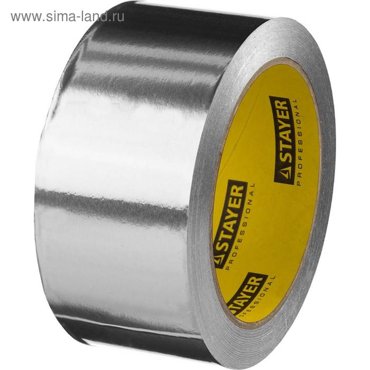 Лента алюминиевая STAYER Professional 12268-50-25 до 120С 50мкм 50мм х 25м 338₽