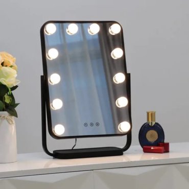 Зеркало OKIRA DP330A настольное гримёрное 40х29 см 3200-6500 К сенсор 12 диодов белое 75041 8453₽