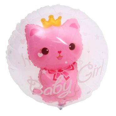 Шар полимерный 23 Кошка с короной розовая 149₽