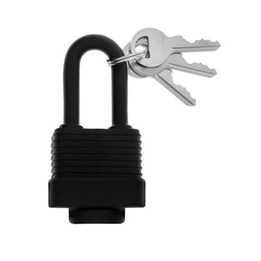 Замок навесной LOCKLAND 30 мм влагозащищенный длинная дужка 2 ключа цвет черный 249₽