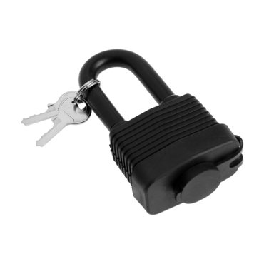 Замок навесной LOCKLAND 50 мм влагозащищенный длинная дужка 2 ключа цвет черный 369₽