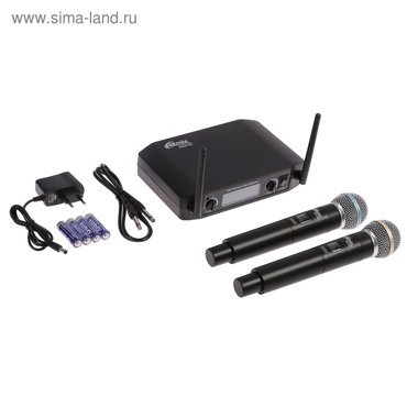 Беспроводная микрофонная система Ritmix RWM-222 105 дБ 40-18000 Гц радиус до 50 мчерная 4599₽
