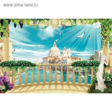 Фотосетка 300 200 см с фотопечатью люверсы шаг 1 м Вид с балкона 3760₽