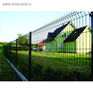 Ограждение панельное 250 153 см ячейка 200 55 мм прут d 35 мм зелёное 2100₽