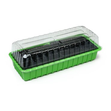 Мини-парник для рассады 40 16 13 см 2 вставки 8 ячеек Greengo 62₽
