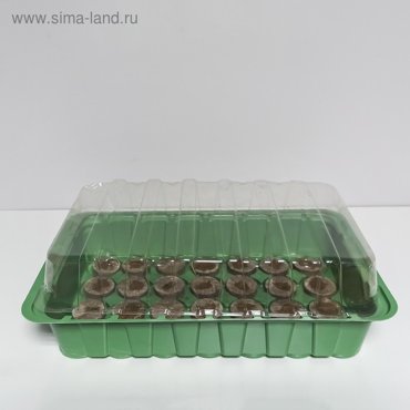 Мини-парник для рассады торфяная таблетка d 44 см 28 шт парник 37 23 6 см Jiffy 380₽