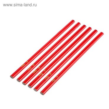 Карандаши строительные ТУНДРА 250 мм 6 шт 130₽
