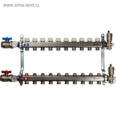 Коллекторная группа STOUT SMS 0912 000010 1х34 10 выходов без расходомеров нерж сталь 36449₽