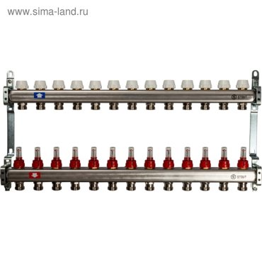 Коллекторная группа STOUT SMS 0917 000013 1х34 13 выходов с расходомерами нерж сталь 32327₽