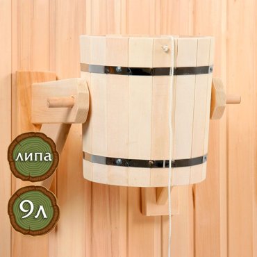 Обливное устройство из липы 9л пластиковая вставка Добропаровъ 3381₽