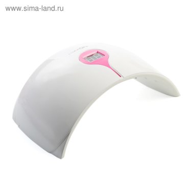 Лампа для гель-лака LuazON LUF-13 LED 24 Вт 15 диодов дисплей 220 В бело-розовая 989₽