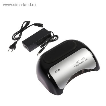 Лампа для гель-лака LuazON LUF-23 CCFL-LED 48 Вт 12 диодов таймер 103060 сек чёрная 1400₽