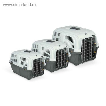 Переноска MPS SKUDO 3 60 х 41 х 40 см с металлической дверцей и замком серая 3006₽