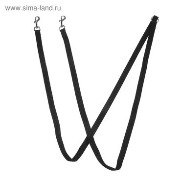Сворка для двух собак каждая 90 х 15 см чёрная 179₽