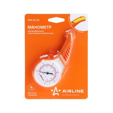 Манометр механический Airline стрелочный пластиковый до 5 атм 149₽