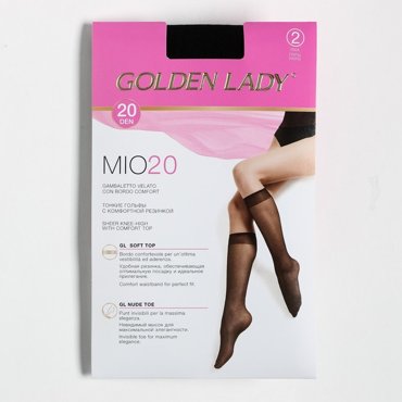 Гольфы женские MIO 20 ден 2 пары цвет чёрный nero р-р 36-40 112₽