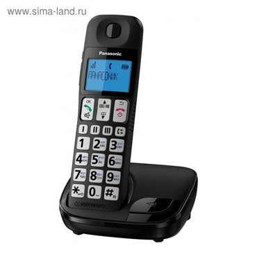 Радиотелефон Dect Panasonic KX-TGE110RUB чёрный АОН 6249₽