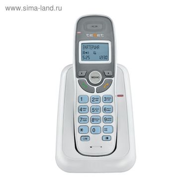 Телефон Texet TX-D6905A DECT комплект из базы и трубки полифония белый 5025₽
