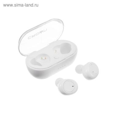Наушники CROWN CMTWS-5001 беспроводные вакуумные микрофон BT 50 60340 мАч белые 639₽