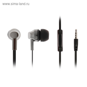 Наушники LuazON RX-7 вакуумные микрофонплоский провод кнопка ответа МИКС 99₽