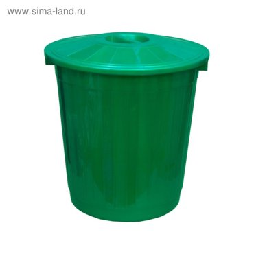 Бак хозяйственно-бытовой 50 л с крышкой зелёный 1031₽