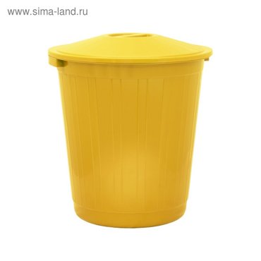 Бак хозяйственно-бытовой 80 л с крышкой жёлтый 1464₽