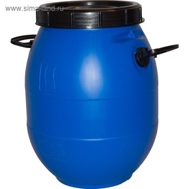 Бочка пэ 40л с винтовой крышкой синяя 1264₽