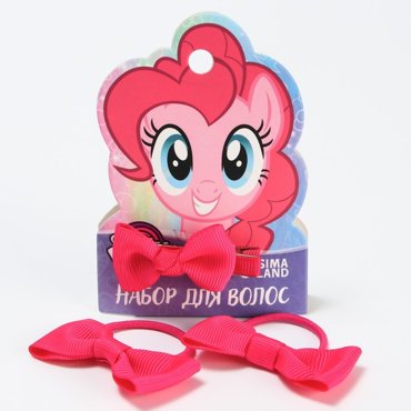 Набор для волос резинка и заколка розовая Бантик My Little Pony 3 шт 59₽
