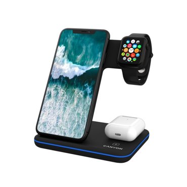 Беспроводное зарядное устройство Canyon 3 в 1 WS-303 15Вт быстрая зарядкасенсориндикатор 3385₽