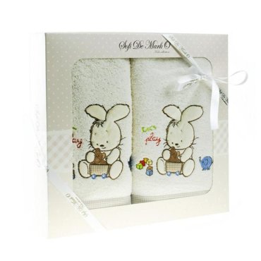 Комплект полотенец BUNNY размер 50х80 см и 70х120 см цвет бежевый 3264₽